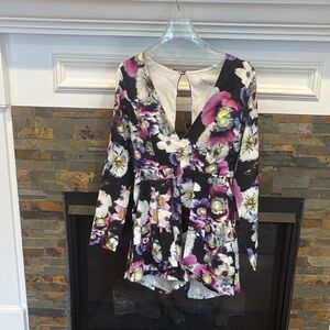 Floral Long Sleeve Romper